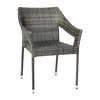 Flash Furniture Gray PE Rattan Wicker Patio Dining Chair, 2PK 2-TT-TT02-GY-GG